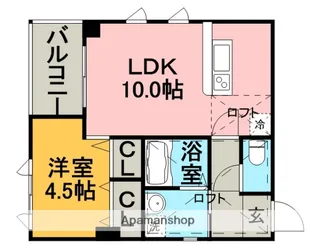 福岡県福岡市博多区博多駅東1丁目【アパート】の間取り