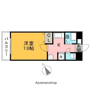 福岡県福岡市博多区博多駅南1丁目【マンション】の間取り