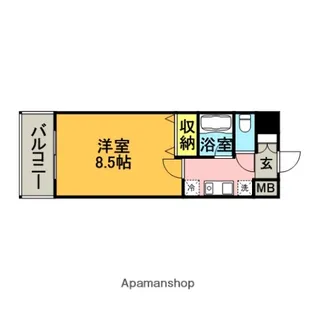 福岡県福岡市博多区美野島2丁目【マンション】の間取り