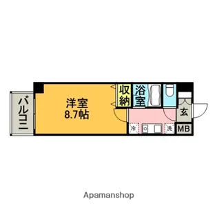 福岡県福岡市博多区美野島2丁目【マンション】の間取り
