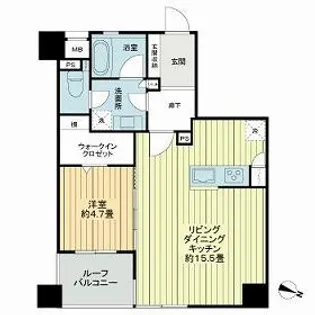 ライオンズ赤坂セントマークス【0902号室】の間取り
