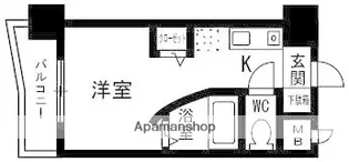 ルネスロワール天神サウス【6階】の間取り