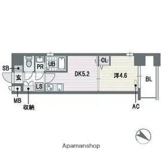ブランオールB館【2階】の間取り
