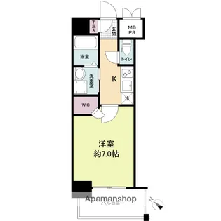 グランカーサ渡辺通(旧パルティール渡辺通)【5階】の間取り