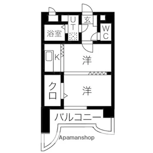 グランドステイツ薬院ギャラリー【6階】の間取り