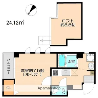 イル・グラッツィア天神南Ⅱ【2階】の間取り