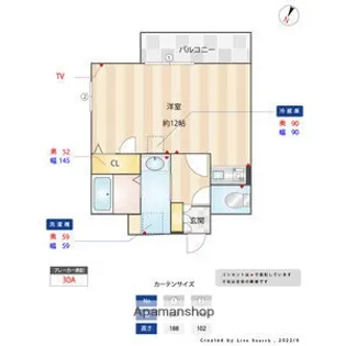 ル・レーヴ薬院【8階】の間取り
