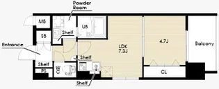 VOLARE AQUA PLACE【10階】の間取り