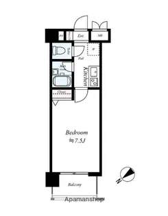 1Kの間取り画像