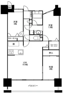アプローズ薬院デュオイースト【6階】の間取り
