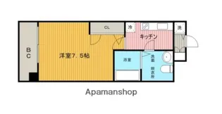 1Kの間取り画像