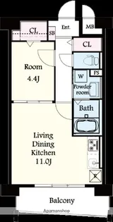 福岡県福岡市博多区竹下1丁目【マンション】の間取り