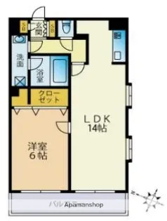 日之出ビル高砂【7階】の間取り