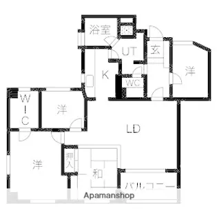 エイトバレー浄水(ガーデンヒルズ浄水)【3階】の間取り