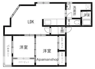 ライラック薬院【7階】の間取り
