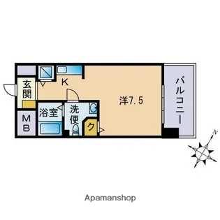 1Rの間取り画像