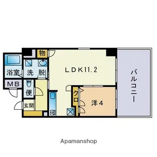 メルヴェイユ大名【4階】の間取り