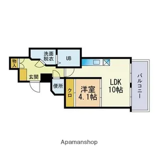 ヴィアーレ薬院【3階】の間取り