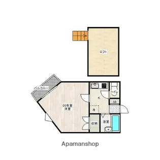 コンパートハウス唐人町【1階】の間取り