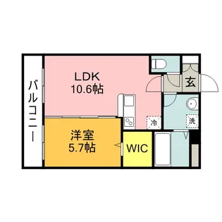 福岡県福岡市博多区東比恵3丁目【マンション】の間取り
