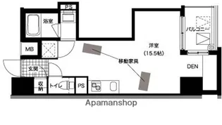 レジディア西新【5階】の間取り