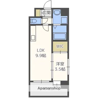 ルッシェ竹下駅前【10階】の間取り