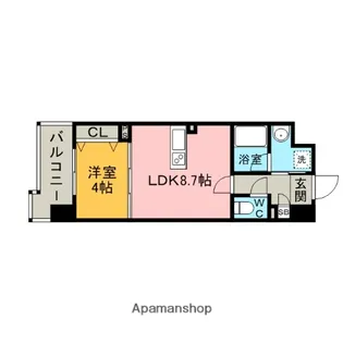 福岡県福岡市博多区上呉服町【マンション】の間取り