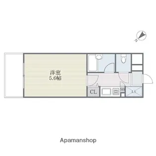 1Kの間取り画像