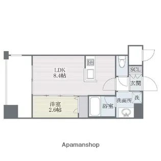 福岡県福岡市博多区博多駅南2丁目【マンション】の間取り
