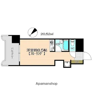 ロマネスク南天神【10階】の間取り