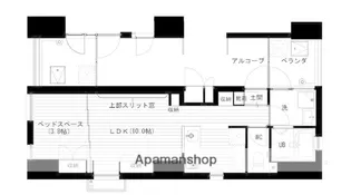 モンテ スパツィオ薬院大通【3階】の間取り