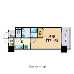 ネクストオーク大名【7階】の間取り