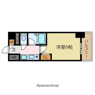 エスリード天神第2【9階】の間取り