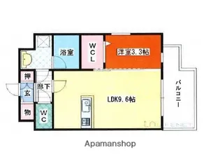 アリエッタ薬院【8階】の間取り