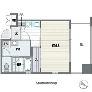 ラミナスコート【3階】の間取り