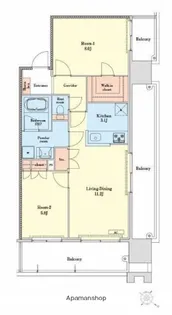 RJRプレシア天神サウス【8階】の間取り