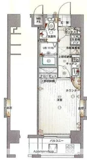 エンクレスト天神Ⅲ【3階】の間取り