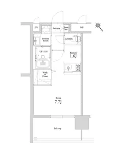 エンクレストベイ天神東Ⅱ【4階】の間取り