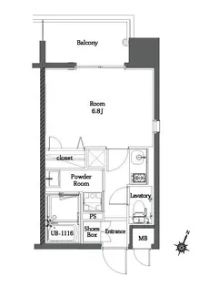 福岡県福岡市博多区美野島3丁目【マンション】の間取り