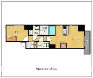 WE渡辺通り【9階】の間取り