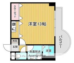 モアフィールド天神南【4階】の間取り