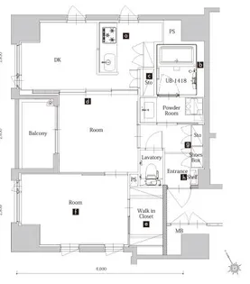 エンクレスト博多 THE TIME【11階】の間取り