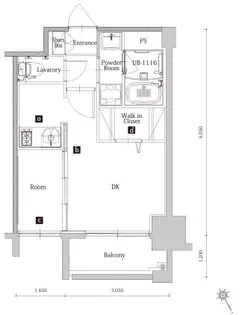 エンクレスト博多 THE TIME【15階】の間取り