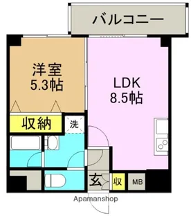 福岡県福岡市博多区博多駅南3丁目【マンション】の間取り