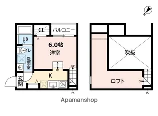 福岡県福岡市博多区半道橋1丁目【アパート】の間取り