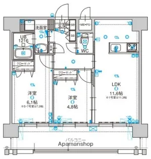 福岡県福岡市博多区半道橋1丁目【マンション】の間取り
