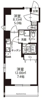 福岡県福岡市博多区東公園【マンション】の間取り