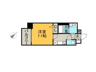 エステムプラザ天神EASTプレミアムタワー【8階】の間取り