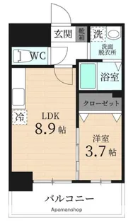 福岡県福岡市博多区住吉3丁目【マンション】の間取り