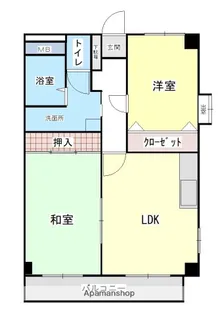 福岡県福岡市博多区住吉4丁目【マンション】の間取り